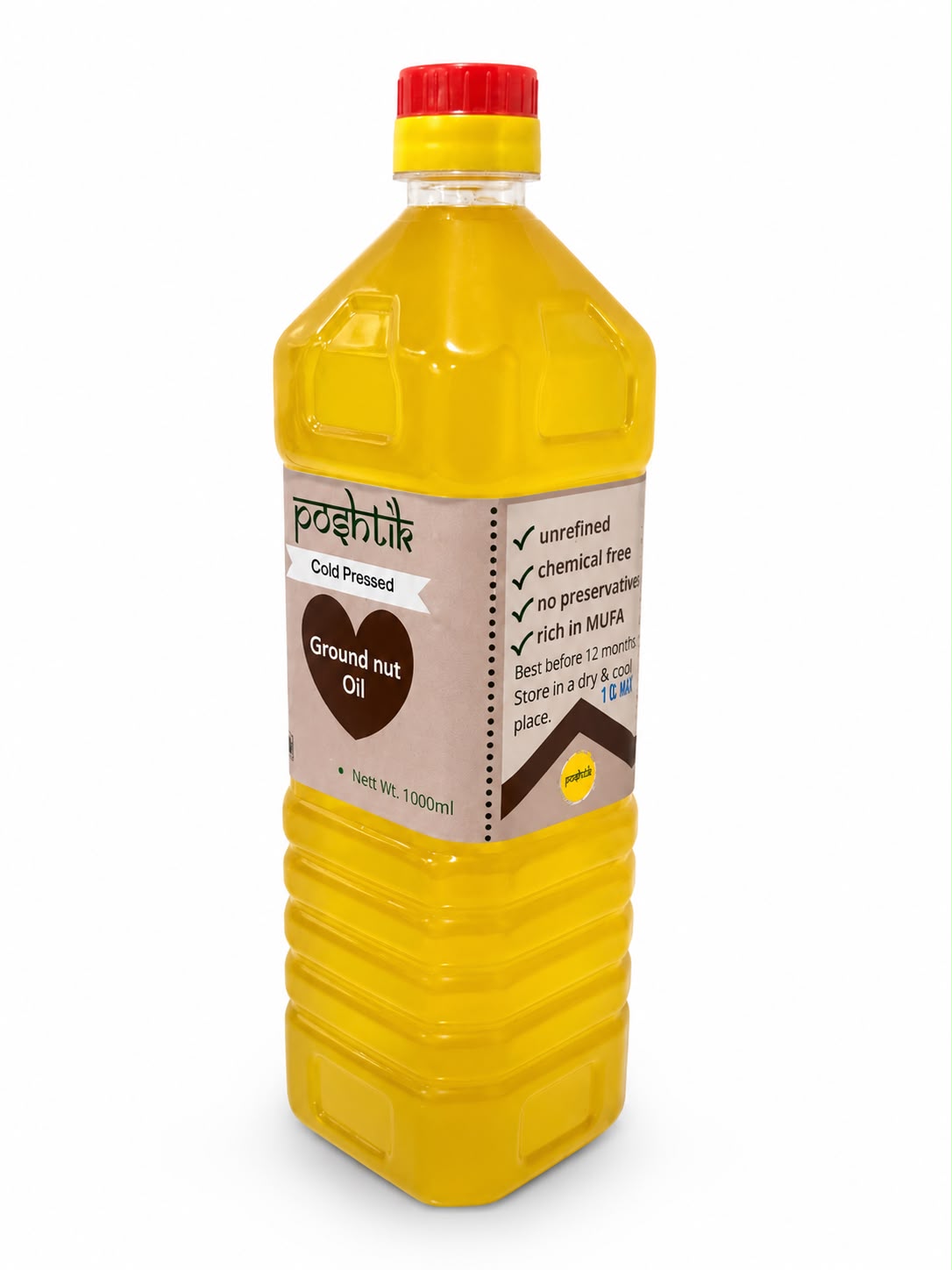 Wood-Pressed Groundnut Oil