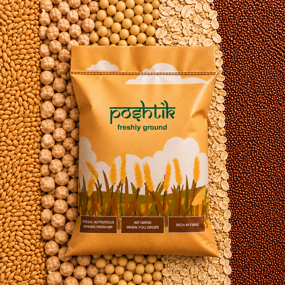 Poshtik Growth Plus Atta - 5Kg