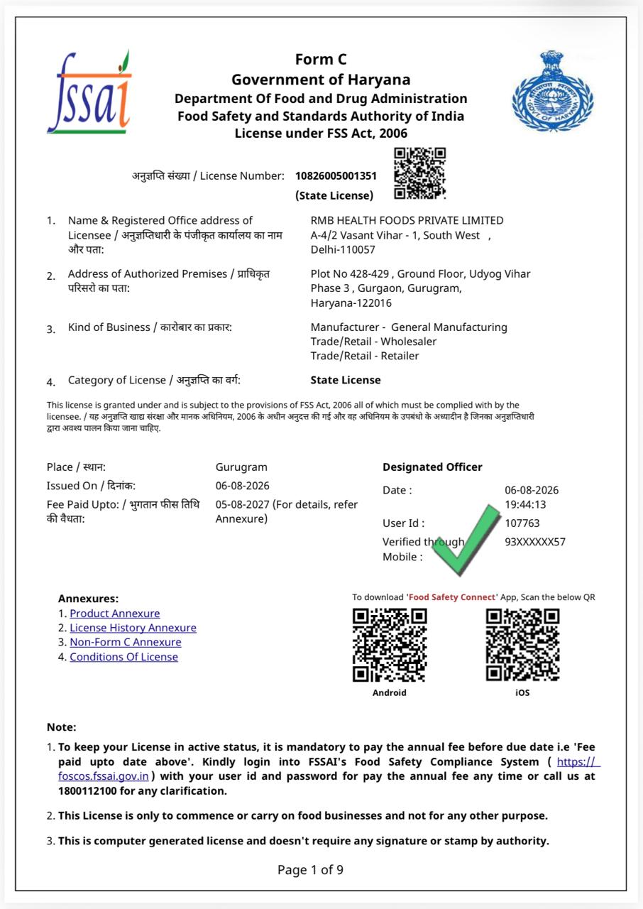 FSSAI Certificate